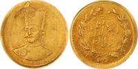 Iran 1/5 Toman (2000 Dinars) Gold Nasir al-Din Shah (AH 1264-1313) 1848-1896. -