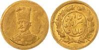 Iran 1/5 Toman (2000 Dinars) Gold Nasir al-Din Shah (AH 1264-1313) 1848-1896. -