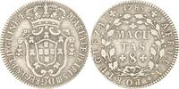 Portugal-Angola 8 Macutas Maria I. und Pedro III. 1777-1786. -