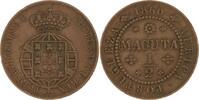Portugal-Angola Cu 1/2 Macuta Pedro V. 1853-1861. -