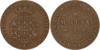 Portugal-Angola Cu 1/2 Macuta Maria II. 1834-1853. -