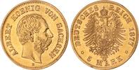 Sachsen 5 Mark Gold Albert 1873-1902. -