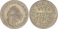 Oldenburg 1/6 Taler Friedrich V. von Dänemark 1746-1766. -
