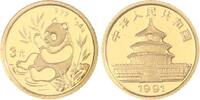 China 3 Yuan Gold Republik. -