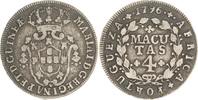 Portugal-Angola 4 Macutas Maria I. 1786-1799. -