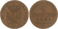 Brandenburg-Preußen Cu 4 Pfennig Friedrich Wilhelm III. 1797-1840. -