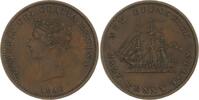 Kanada-New Brunswick Cu Halfpenny Victoria 1837-1901. -
