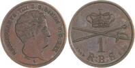 Dänemark Cu Rigsbankskilling Christian VIII. 1839-1848. -