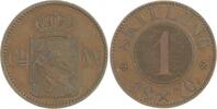 Norwegen Cu Skilling Carl XV. 1859-1872. -