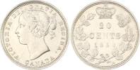 20 Cents 1858 Kanada (Canada) Victoria 1837-1901. Winz. Stempelfehler, sehr schön - vorzüglich
