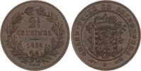 Luxemburg Cu 2 1/2 Centimes Wilhelm III. von Niederlande 1849-1890. -