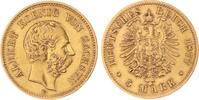 Sachsen 5 Mark Gold Albert 1873-1902. -
