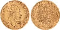 Württemberg 5 Mark Gold Karl 1864-1891. -