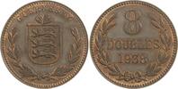 8 Doubles 1938 Großbritannien-Guernsey  Vorzüglich - Stempelglanz
