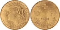 Schweiz-Eidgenossenschaft 10 Franken Gold 1922 B Vorz&uuml;glich - Stempelglanz 578.63 US$  +  11.57 US$ shipping