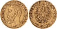 Baden 10 Mark Gold 1877 G Friedrich I. 1856-1907. Sehr sch&ouml;n 723.29 US$  +  11.57 US$ shipping