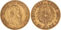 W&uuml;rttemberg 20 Mark Gold 1874 F Karl 1864-1891. Sehr sch&ouml;n 1,272.99 US$  +  57.86 US$ shipping
