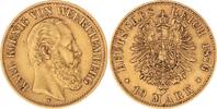 W&uuml;rttemberg 10 Mark Gold 1876 F Karl 1864-1891. Sehr sch&ouml;n + 636.49 US$  +  11.57 US$ shipping