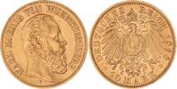 W&uuml;rttemberg 10 Mark Gold 1890 F Karl 1864-1891. Sehr sch&ouml;n - vorz&uuml;glich 5,852.25 元  ＋  78.03 元 运费