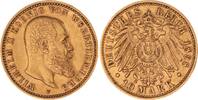 W&uuml;rttemberg 10 Mark Gold 1898 F Wilhelm II. 1891-1918. Sehr sch&ouml;n 636.49 US$  +  11.57 US$ shipping