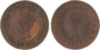 Britische Kolonien-Ceylon Cu 1/4 Cent Victoria 1837-1901. -