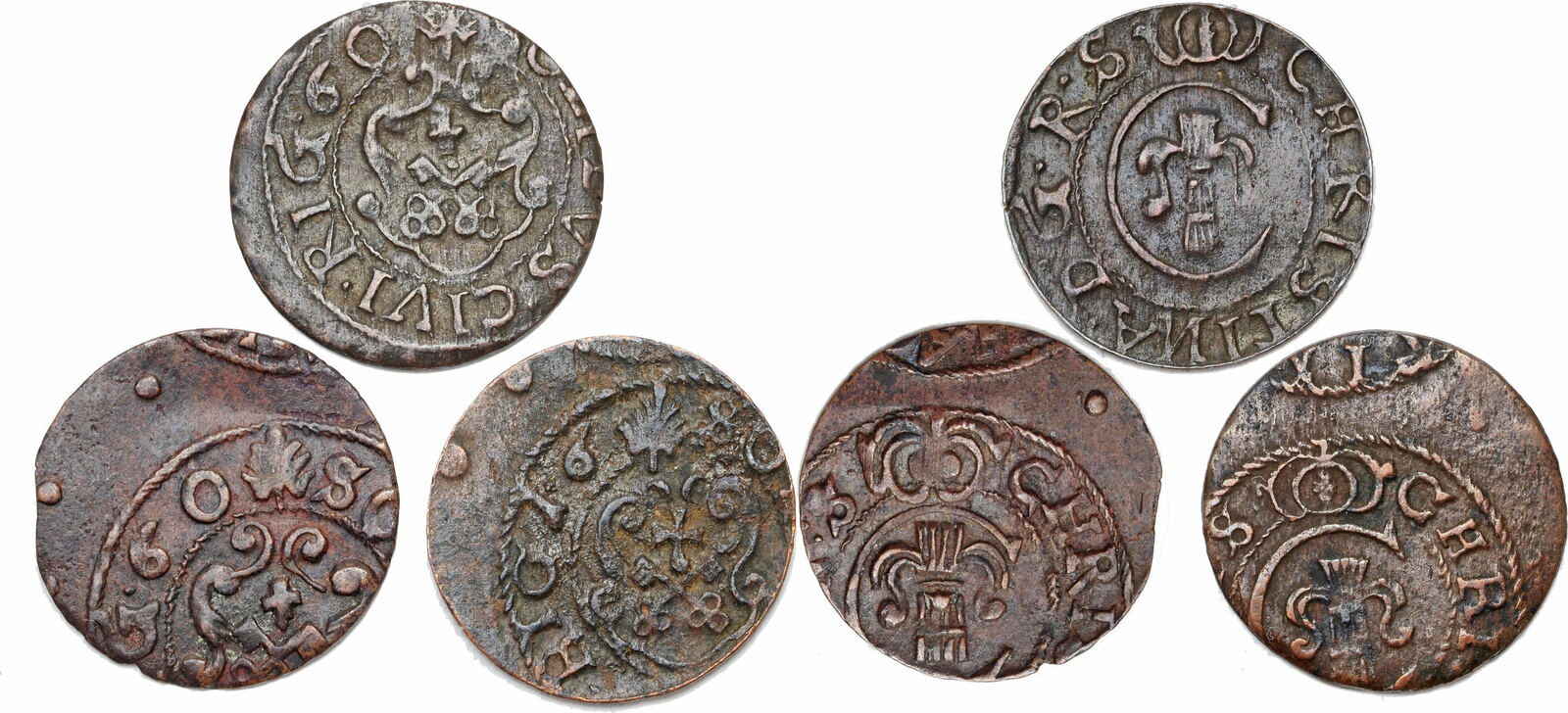 MOLDAVIA Solidus (3pcs) 1662-1672 Alexandru I cel Bun. Type IV. XF-AU ...