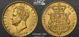 Great Britain 1 Sovereign 1829 George IV. NGC AU 58