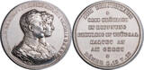 GERMANY 1889 Prussia, Wilhelm II. Silver Golden Wedding / Silberhochzeit Medal. 50.89gm! Faint hairlines in fields, otherwise a nice proof-
