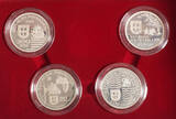 200 Escudos (4pcs) 1993, Portugal. Portuguese Discoveries. Arrival in Japan Proof Silver Mint Set.
