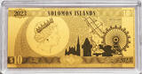SOLOMON ISLANDS 10 Dollars (2 pcs!) 2022/2023 Vienna Ferris Wheel / 175th Birthday of Franz Joseph I. Uncirculated in original capsules!