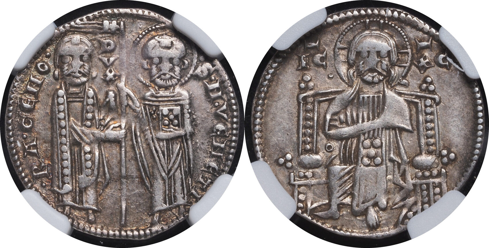 【希少】Simon&Patrick by godin No.29198 エレアコ ITALY (1252-1268) Venice, Reniero Zeno. Silver Grosso Coin. NGC XF