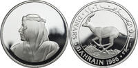Bahrain 5 Dinars 25th Anniversary of the World Wildlife Fund (WWF) - Arabian Oryx. -