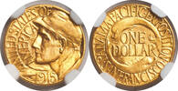 USA Gold 1 Dollar Panama-Pacific Exposition $1 Coin. -