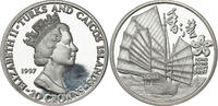 Turks & Caicos Islands 20 Crowns Return of Hong Kong to China. -