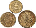 Czech Republic Medal (3pcs) Bohemia/Charles IV/Schlick. Modern Brass Medals. -