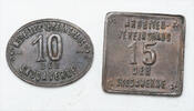 Czechoslovakia Token (10 & 15 Units) Mlada Boleslaw. Skoda Factory Workers’ Association House. -