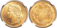 SWITZERLAND 20 Franken Gold 20 Francs Coin. -