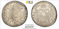 GERMANY 1/2 Taler 1694 Augsburg, Leopold I. PCGS UNC