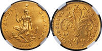 ITALY 3 Zecchini (Ruspone) Tuscany (Grand Duchy), Leopold II. Gold 3 Zecchini Ruspone Coin. -