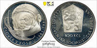 Czechoslovakia 100 Korun Yuri Gagarin - 20th Anniversary of the First Manned Spaceflight. -