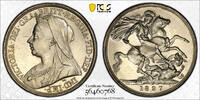 Great Britain Crown 1897 (LX) Queen Victoria. PCGS UNC 982.78 US$780.44 US$  +  63.59 US$ shipping
