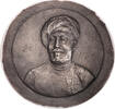 INDIA (BRITISH) Cast Iron Plaque Medal British India, Lakhtar State, Karansinhji II Vajirajji. Cast Iron Plaque Medal. -