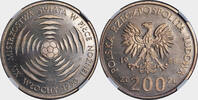POLAND 200 Zlotych Proof Cu-Ni 200 Zlotych Coin. Trial Strike / Probá. Top Pop! -