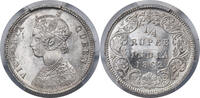 India British 1/4 Rupee India (British), Queen Victoria. Silver 1/4 Rupee Coin. -