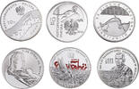 POLAND 10ZL (6pcs) Proof Silver 10 Zlotych Coins. 6pcs! -