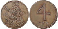 FRANCE Bread Token (4 Sols) French Flanders, Parish of St. Etienne (Lille, France). -