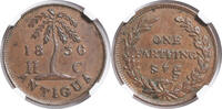 ANTIGUA Farthing Antigua & Barbuda. Colonial Copper Farthing Sterling Coin. -