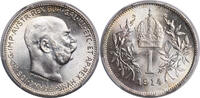 Austria Corona Franz Joseph I. Silver 1 Corona Coin. Low Pop 4/2! PCGS -