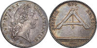 FRANCE Medal 1744 Louis XV. Kings Buildings Division / Masonic Interest. VF-