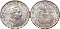 COLOMBIA 50 Centavos Interesting overdate variety, struck at the Bogota mint! -